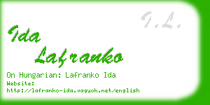 ida lafranko business card